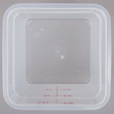 Cambro 6SFSPP190 6 Qt. Translucent Square Polypropylene Food Storage Container