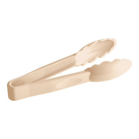 Cambro 6TGS133 Lugano 6" Beige Scallop Grip Plastic Tongs