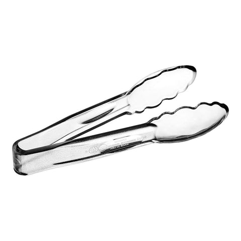 Cambro 6TGS135 Lugano 6" Clear Scallop Grip Polycarbonate Tongs