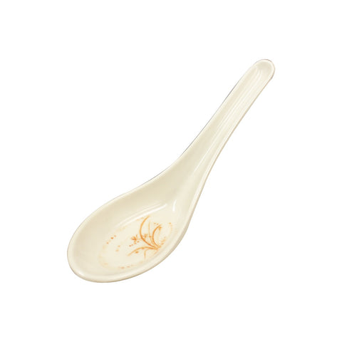Thunder Group 7003GD Gold Orchid 3/4 oz. Melamine Wonton Soup Spoon