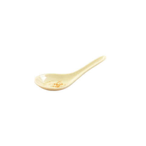 Thunder Group 7003GD Gold Orchid 3/4 oz. Melamine Wonton Soup Spoon