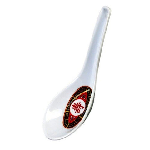Thunder Group 7003R Longevity Melamine Wonton Soup Spoon, 0.75 oz.