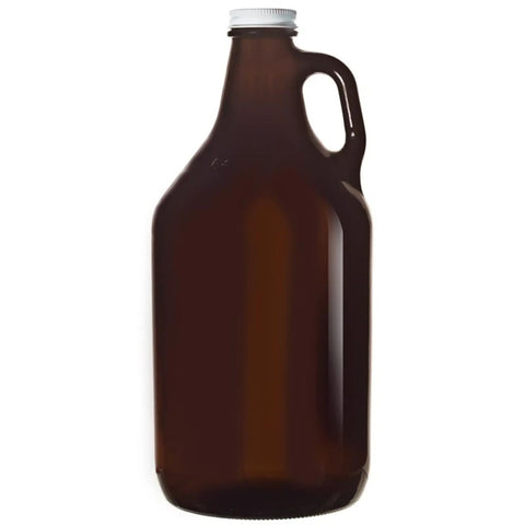 Libbey Glass 70217 64 oz. Amber Growler with Lid