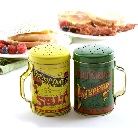Norpro 713 Salt and Pepper Shaker Set, Tin-Plated Steel, Multicolor, 10 oz
