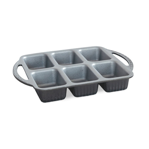 Nordic Ware 71824 ProCast Mini Loaf Pan - 6-Cavity Cast Aluminum Bakeware