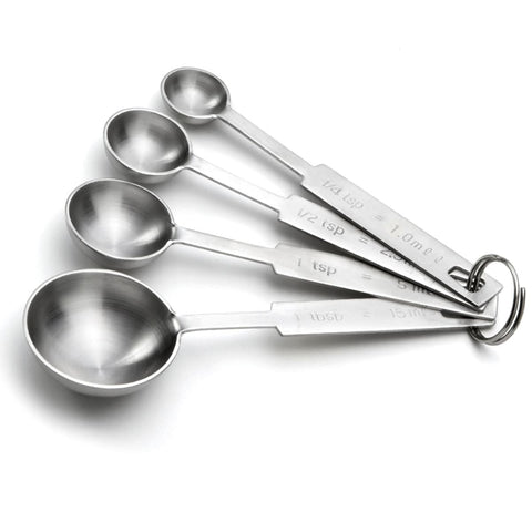 Tablecraft Products 722 Heavyweight Stainless Steel Measuring Spoon Set