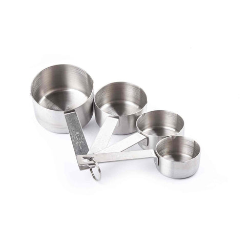 Tablecraft 725 4-Piece Stainless Steel Heavy Weight Measuring Cup Set