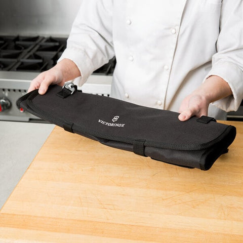 Victorinox 7.4012.3 13-Pocket Tri-Fold Knife Roll, Black Polyester