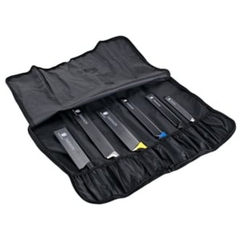 Victorinox 7.4012.5 12-Pocket Tri-Fold Knife Roll Bag, Black Polyester