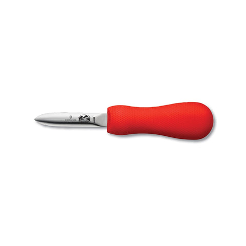 Victorinox 7.6399.2 Providence Style Oyster Knife, 2-3/4" Blade, Red SuperGrip Handle