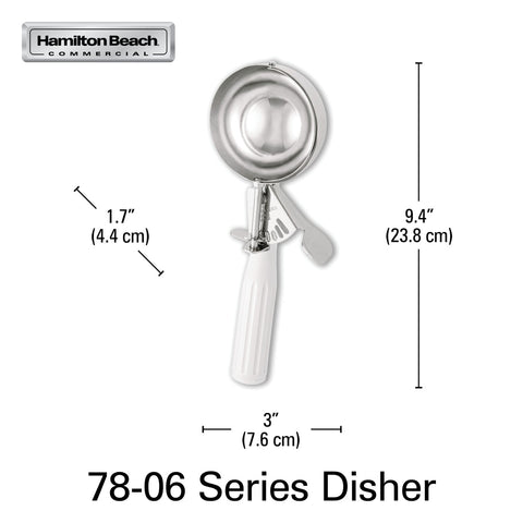Hamilton Beach 78-06 #6 White Thumb Press Disher - 4.66 oz.