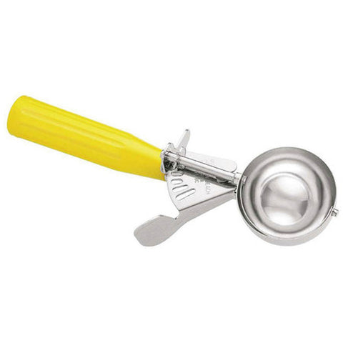 Hamilton Beach 78-20 Yellow #20 Stainless Steel Thumb-Action Disher, 1-3/4 oz