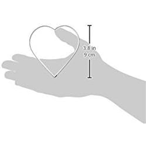 Ateco 7804 Graduated Plain Heart Cookie Cutter Set, 6-Piece Stainless Steel