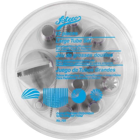 Ateco 786 12-Piece Large Stainless Steel Piping Tip Decorating Set