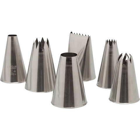 Ateco 787 6-Piece Stainless Steel Decorating Tube Set