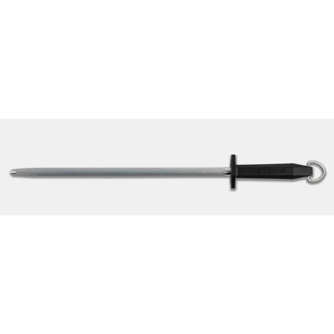 Victorinox 7.8991.25 14" Round Regular Cut Sharpening Steel with Dark Wood Handle