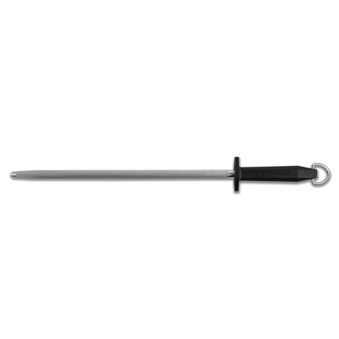 Victorinox 7.8991.25 14" Round Regular Cut Sharpening Steel with Dark Wood Handle