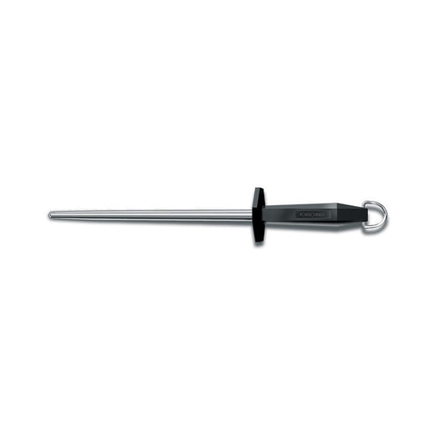 Victorinox 7.8991.5 10" Round Polished Honing Steel with Black Handle