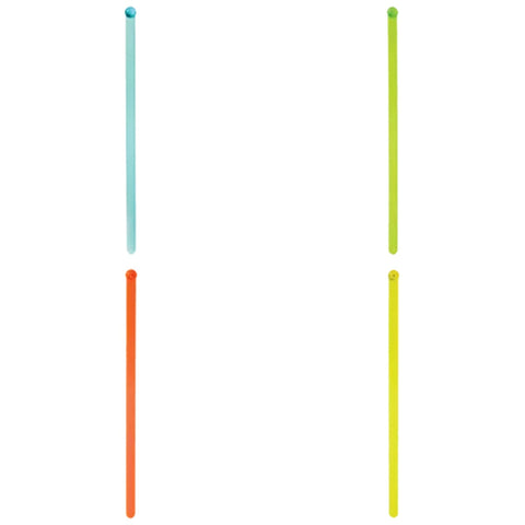 Franmara 7922-PC 6-7/16" Beverage Stirrers - Translucent Assorted Colors, Pack of 25