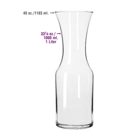 Libbey Glass 795 - 40 oz Clear Glass Carafe / Decanter