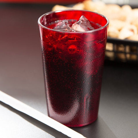 Cambro 800P156 Colorware 7.8 oz. Ruby Red SAN Plastic Tumbler