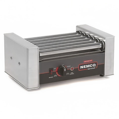 Nemco 8010 Roll-A-Grill 10 Hot Dog Roller Grill, Manual Controls, 120V