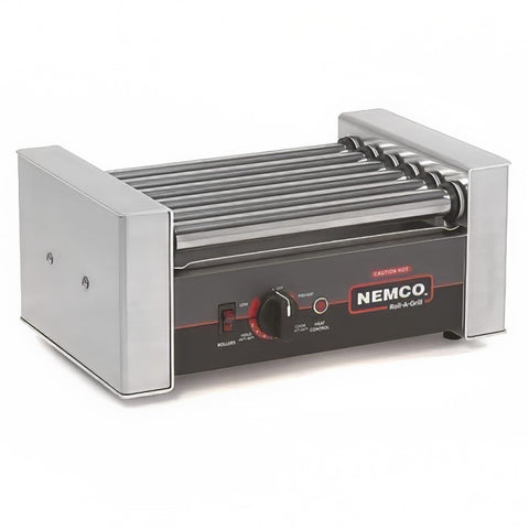 Nemco 8010 Roll-A-Grill 10 Hot Dog Roller Grill, Manual Controls, 120V