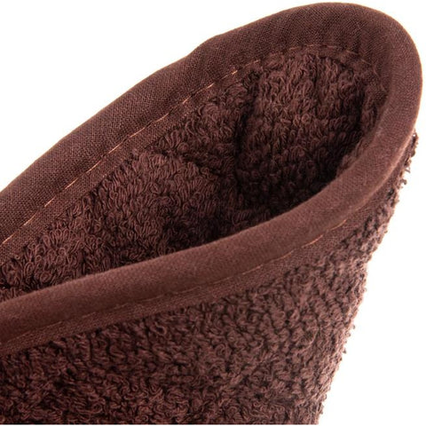 San Jamar 802TPH Terry Cloth Pot Holder 8" x 8" Brown