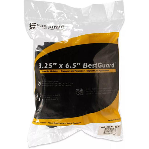 San Jamar 804BG-BK BestGuard Handle Holder, 3-1/4" x 6-1/2\" Black, Fire Retardant