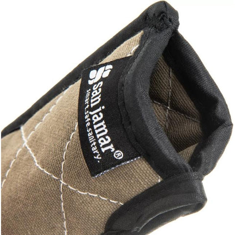 San Jamar 804BG BestGuard Handle Holder, 3-1/4" x 6-1/2\" Tan Fire Retardant