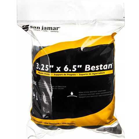 San Jamar 804HH Bestan Handle Holder, 3-1/4" x 6-1/2\" Tan - 1 Dozen