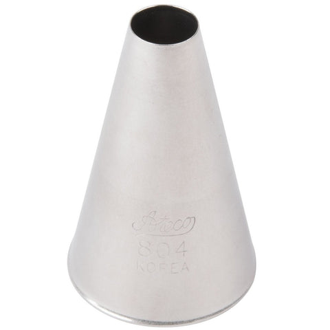 Ateco 804 Plain Pastry Tip - 3/8" Opening Diameter, Stainless Steel