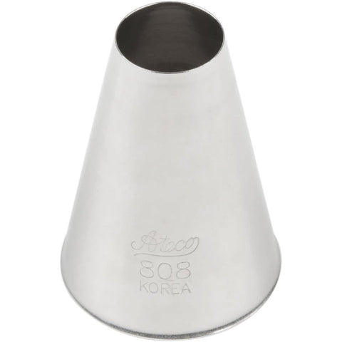 Ateco 808 Plain Pastry Tube - 5/8" Round Piping Tip, Stainless Steel