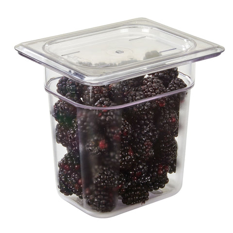 Cambro 80CWC135 Camwear 1/8 Size Flat Clear Polycarbonate Food Pan Cover