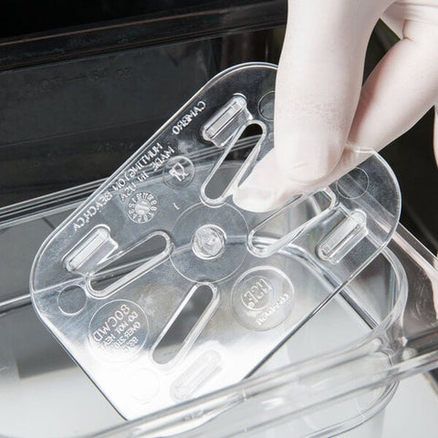 Cambro 80CWD135 Camwear 1/8 Size Clear Polycarbonate Drain Shelf