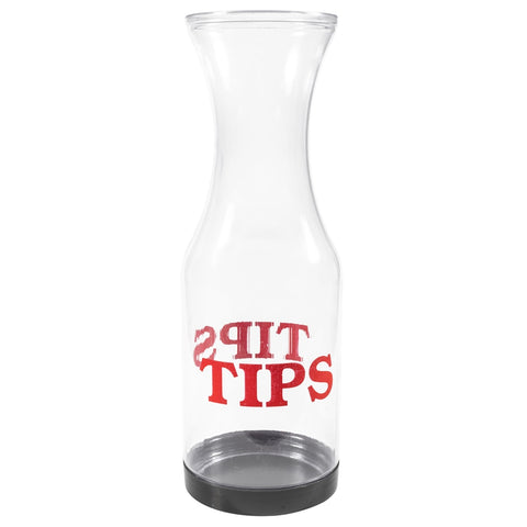 Tablecraft Products 812 TIPS Carafe with Twist-Off Bottom, Clear SAN Plastic