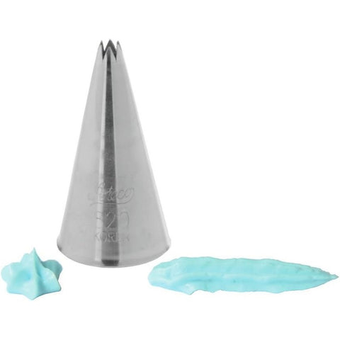 Ateco 820 Open Star Pastry Tip - .16" Opening Diameter, Stainless Steel