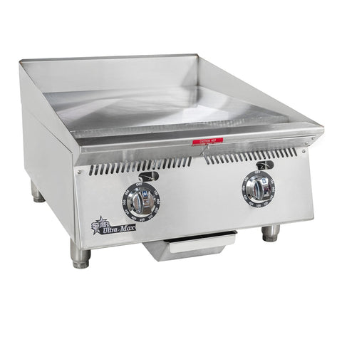 Star 824TA Ultra-Max 24 inch Gas Countertop Griddle with Snap-Action Thermostats (Natural Gas)