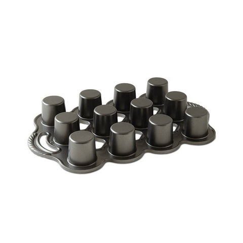 Nordic Ware 82848 Petite Popover Pan - 12 Cavity Cast Aluminum Mini Popover Pan