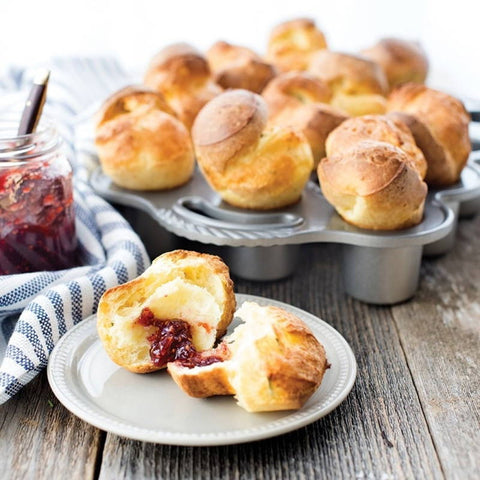 Nordic Ware 82848 Petite Popover Pan - 12 Cavity Cast Aluminum Mini Popover Pan