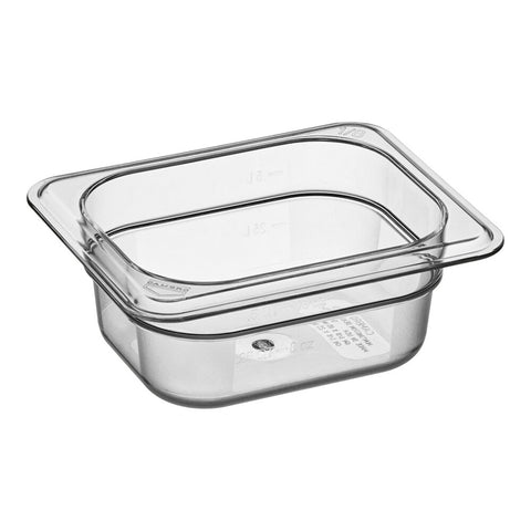 Cambro 82CW135 Camwear 1/8 Size Clear Polycarbonate Food Pan 2-1/2" Deep