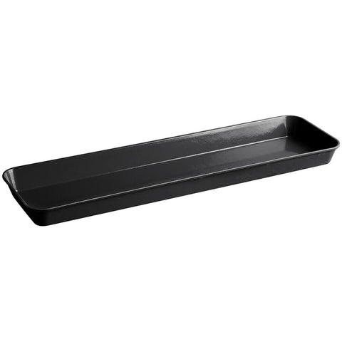 Cambro 8302MT110 8" x 30" Black Fiberglass Market Display Tray