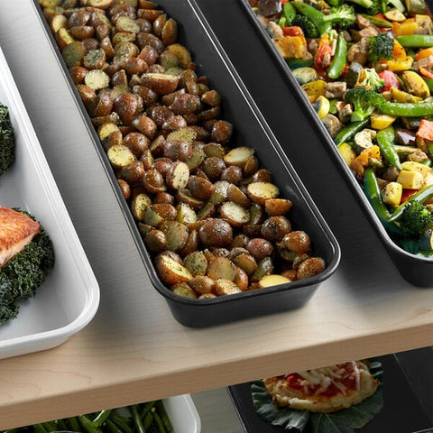 Cambro 8302MT110 8" x 30" Black Fiberglass Market Display Tray