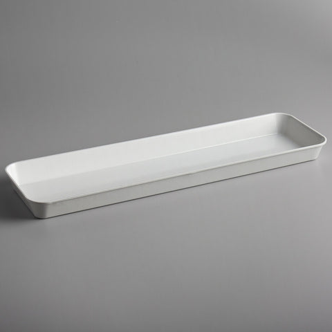Cambro 8302MT148 White Fiberglass Market Pan 8" x 30"