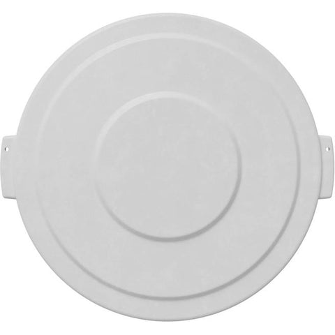 CFS Brands 84103302 Sparta Bronco Round Waste Bin Trash Container Lid, 32 Gallon, White