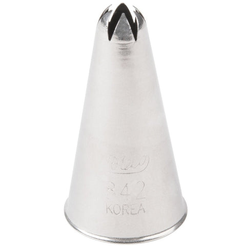 Ateco 842 Closed Star Pastry Piping Tip, 0.25" Opening Diameter, Stainless Steel