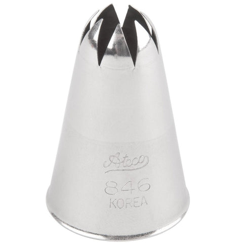 Ateco 846 Closed Star Pastry Tip - 1/2" Opening Diameter, Stainless Steel