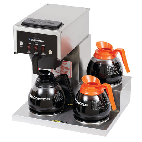 Bloomfield 8571-D3-120V Koffee King Pourover Decanter Coffee Brewer, 3-Warmer, 120V 1800W