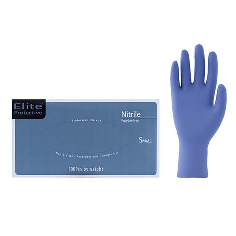 Elite Protective 8703 Small Indigo Blue Nitrile Disposable Gloves