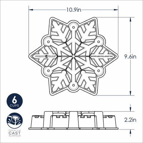 Nordic Ware 88248 Snowflake Pull-Apart Cake Pan